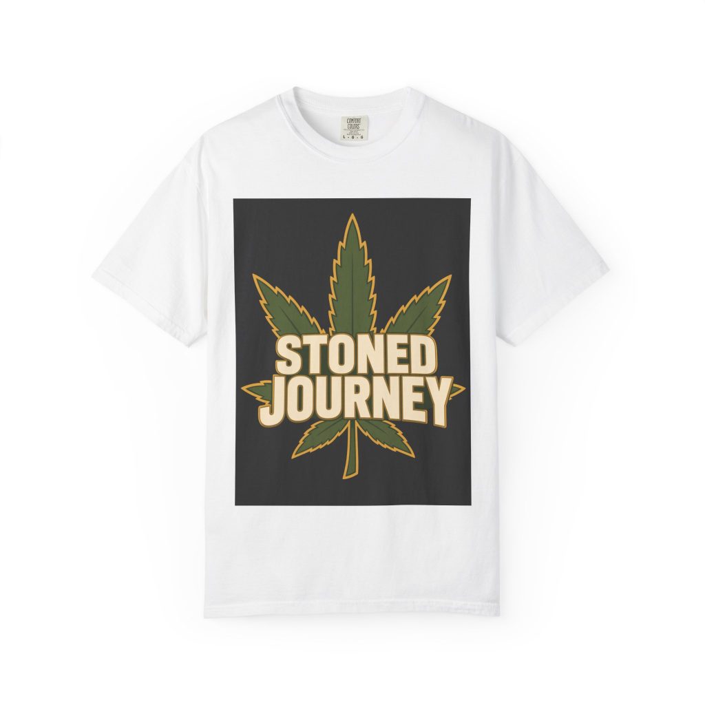 unisex Comfort Colors graphic tee featuring Street Cannabis Leaf cannabis streetwear art