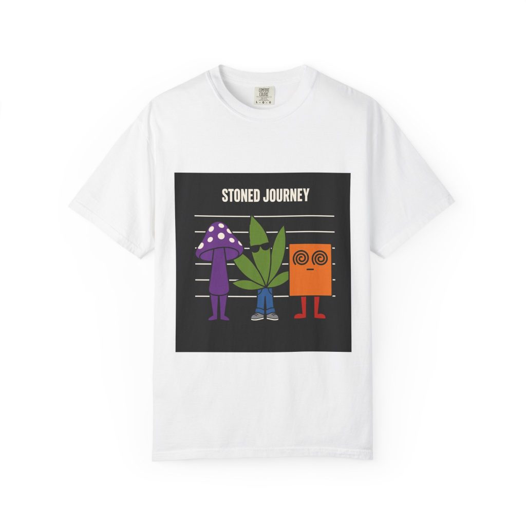 unisex Comfort Colors graphic tee featuring House Drop 8-4 cannabis streetwear art
