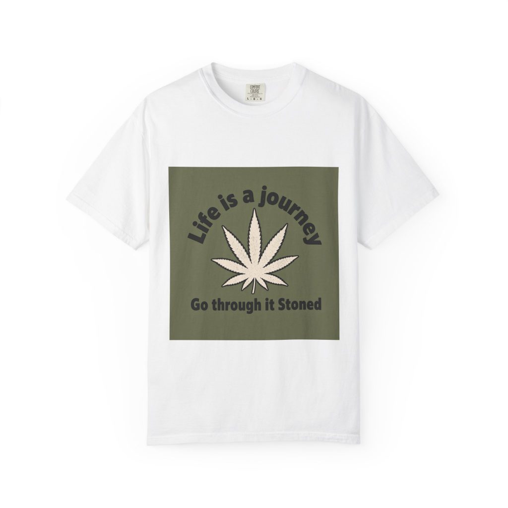 unisex Comfort Colors graphic tee featuring House Drop 9-2 cannabis streetwear art
