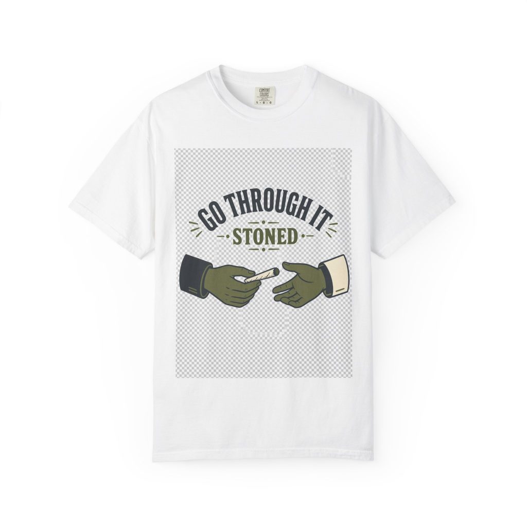 unisex Comfort Colors graphic tee featuring House Drop 18-2 cannabis streetwear art