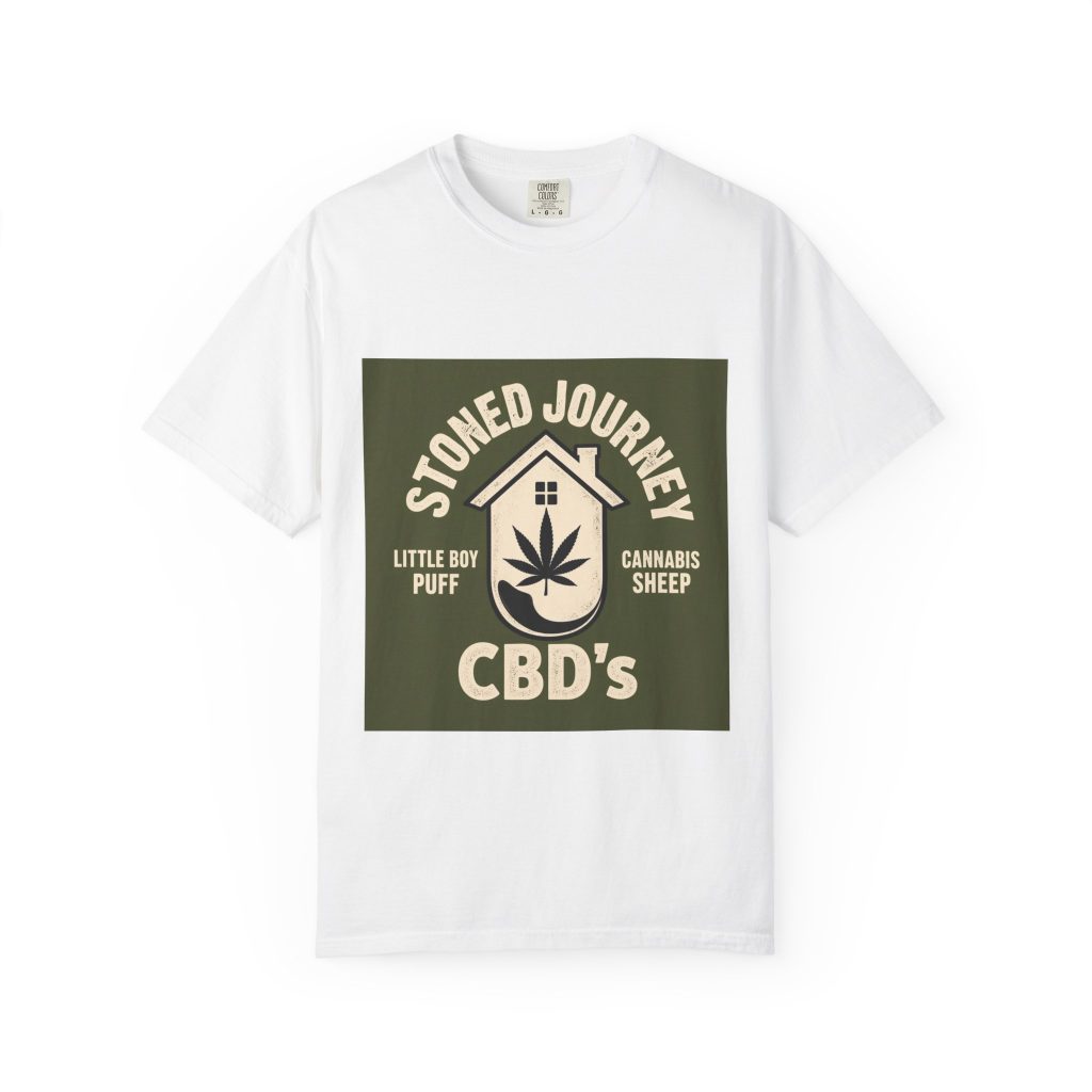 unisex Comfort Colors graphic tee featuring House Drop 9-5 cannabis streetwear art