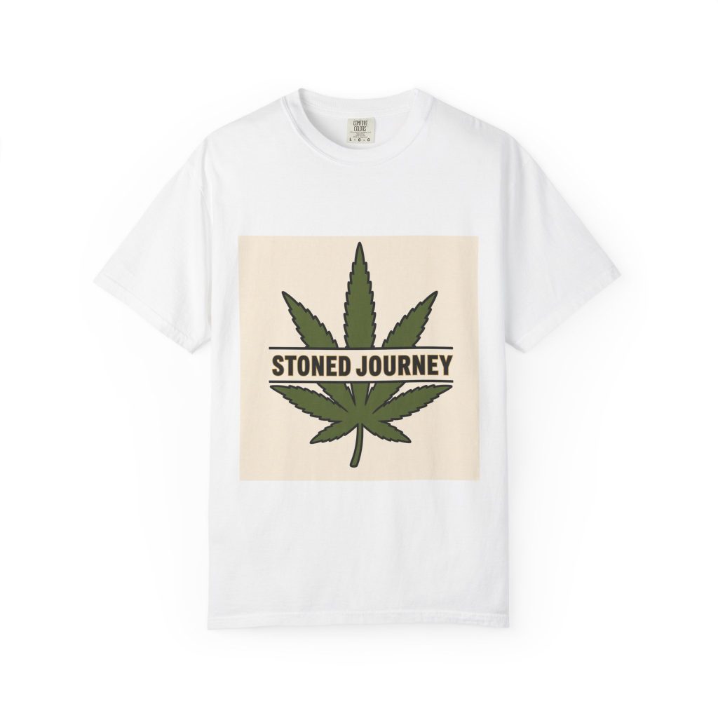 unisex Comfort Colors graphic tee featuring Split Leaf Brand cannabis streetwear art