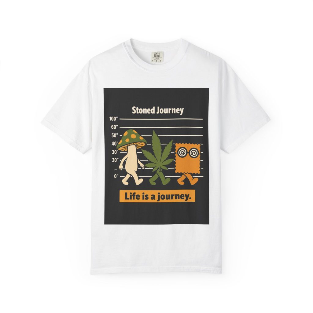 unisex Comfort Colors graphic tee featuring House Drop 8-2 cannabis streetwear art