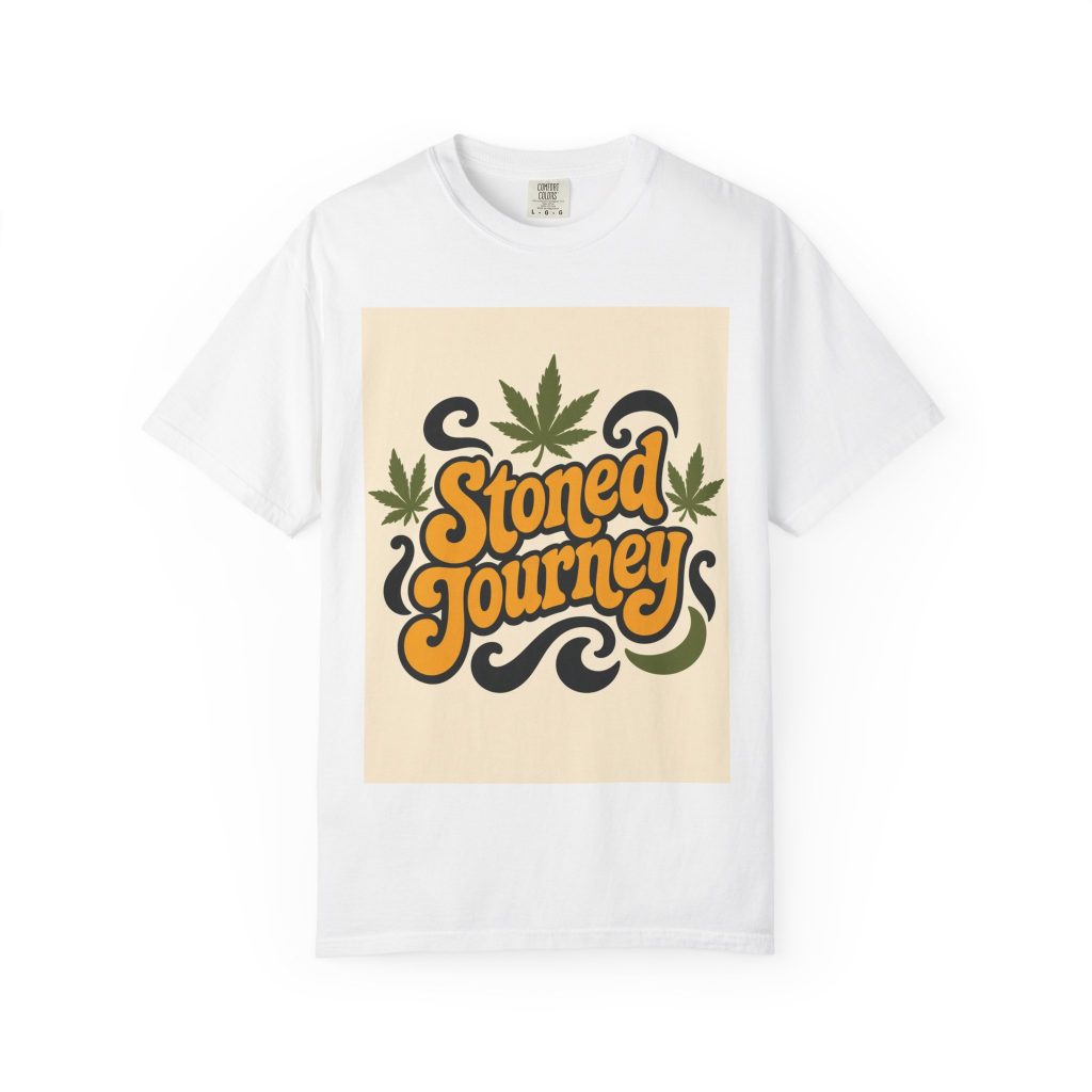 unisex Comfort Colors graphic tee featuring House Drop 10-1 cannabis streetwear art