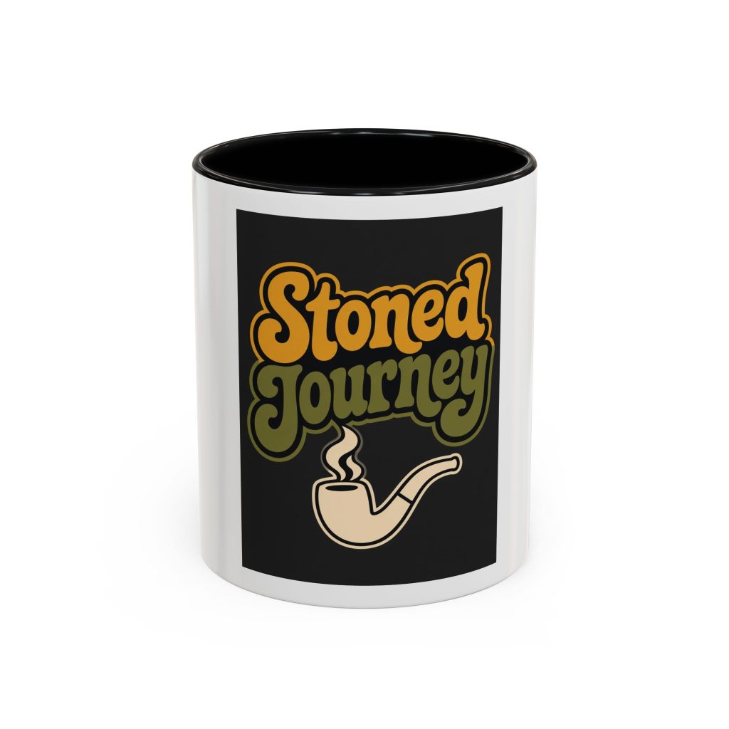 House Drop 10-5 ceramic mug with Stoned Journey artwork