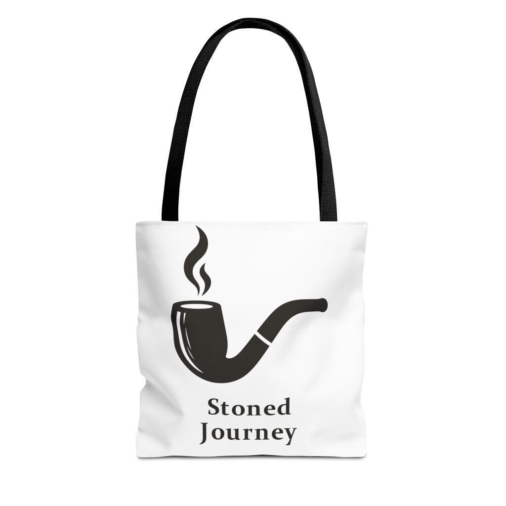 Stoned Journey Tote Bag — Vintage Smoking Pipe Graphic Canvas Tote