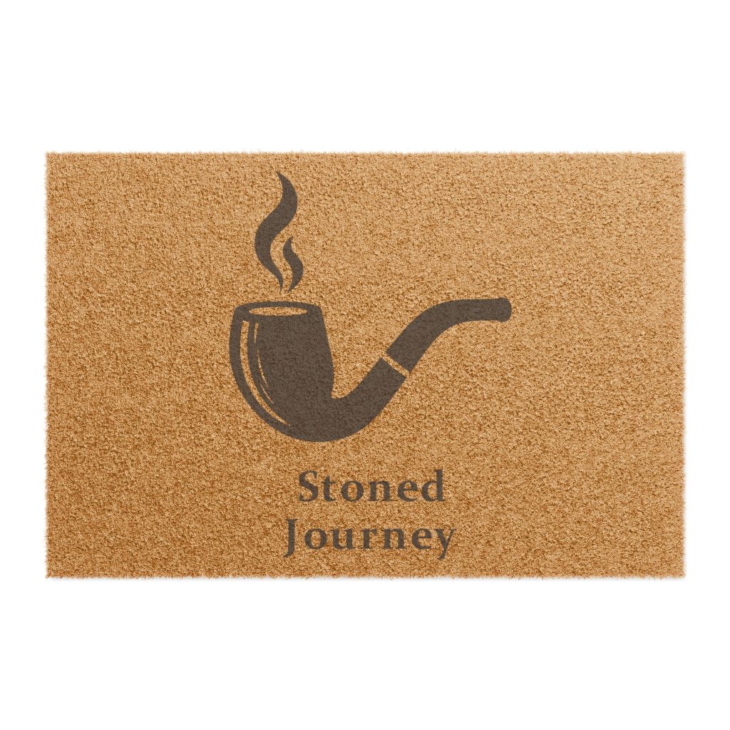 Doormat — 'Stoned Journey' Pipe Design Coir Welcome Mat