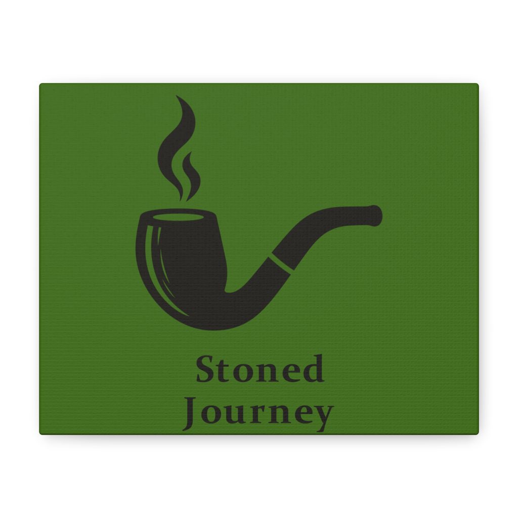 Stoned Journey Canvas Wall Art — Vintage Smoking Pipe Print